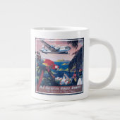 Grande Tasse Affiche De Voyage D'Avion De Mer Survolant Les Car (Droite)