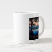 Grande Tasse Affiche de voyage de la Riviera italienne (Devant droit)