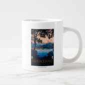 Grande Tasse Affiche de voyage de la Riviera italienne (Droite)
