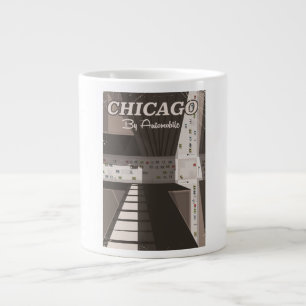 Grande Tasse Affiche de voyage de la ville de Chicago