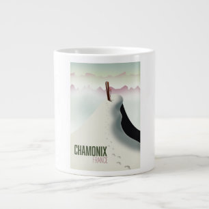 Grande Tasse Affiche de voyage de ski à Chamonix France