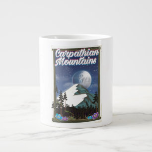 Grande Tasse Affiche de voyage des monts Carpates