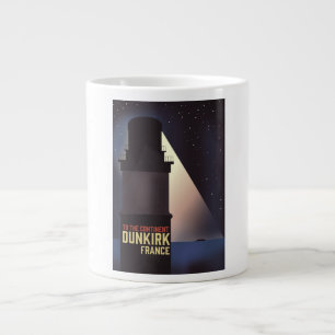 Grande Tasse Affiche de voyage du phare de Dunkerque.