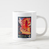 Grande Tasse Affiche de voyage du temple Muttra Krishna (Droite)