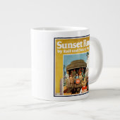 Grande Tasse Affiche De Voyage Pour La Route Du Coucher De Sole (Devant droit)