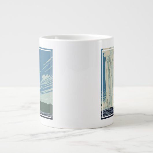 Grande Tasse Affiche De Voyage Pour Le Parc National De Yellows (Devant)