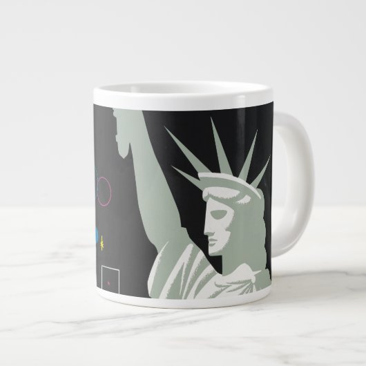Grande Tasse Affiche De Voyage Pour Vol Northwest Airlines (Devant droit)