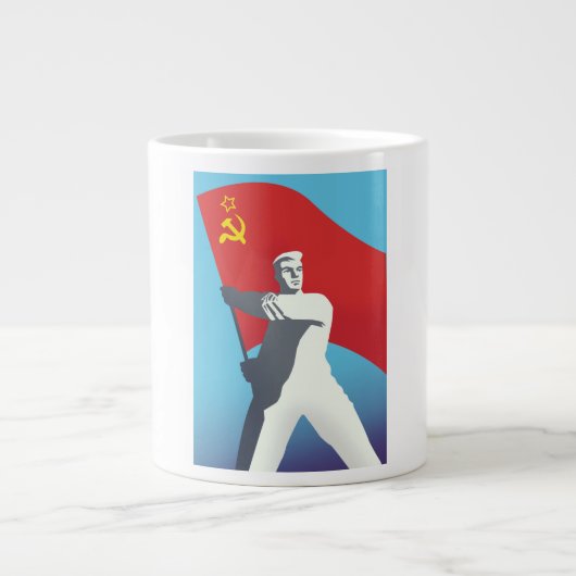 Grande Tasse Affiche de voyage soviétique (Devant)