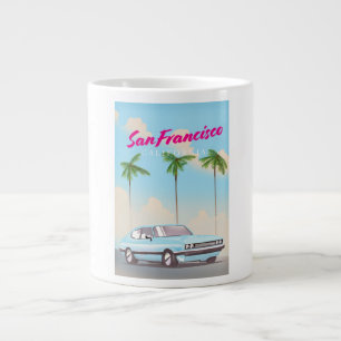 Grande Tasse Affiche de voyage tropicale San Francisco Californ