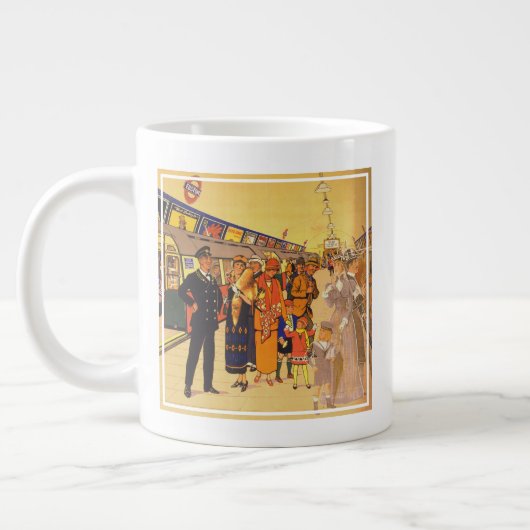 Grande Tasse Affiche Publicitaire vintage Pour Londres Undergro (Gauche)