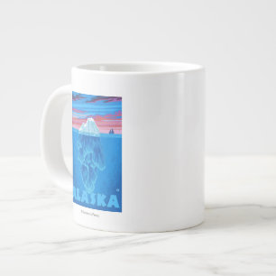 Grande Tasse Affiche Vintage voyage de l'Alaska Iceberg