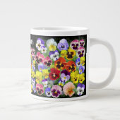 Grande Tasse Afficher Pansy Ajouter votre texte (Droite)