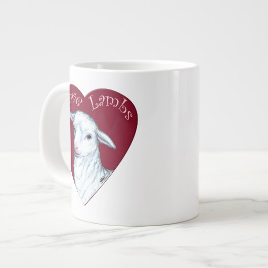 Grande Tasse Agneaux d'amour (Devant gauche)