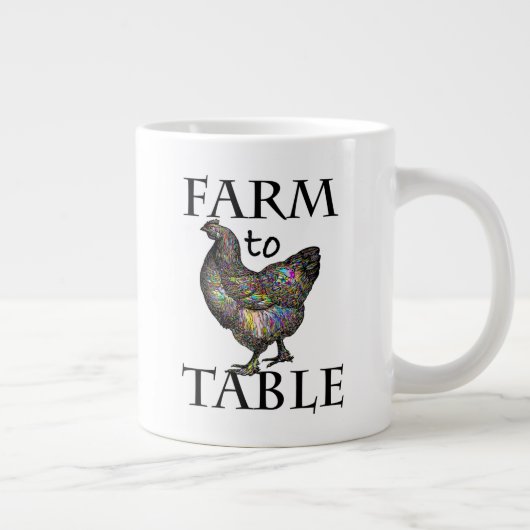 Grande Tasse Agritourisme À Table Poulet Coloré (Droite)