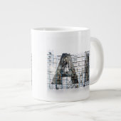 Grande Tasse AI Industrial Letterform Architecture Art (Devant droit)