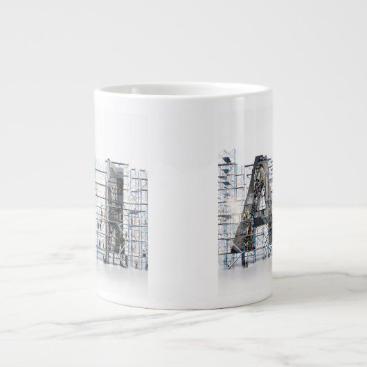 Grande Tasse AI Industrial Letterform Architecture Art (Devant)