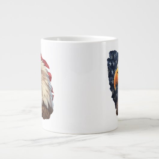 Grande Tasse Aigle à drapeau américain (Devant)