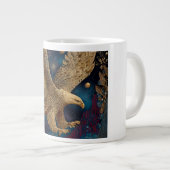 Grande Tasse aigle doré céleste art (Devant droit)