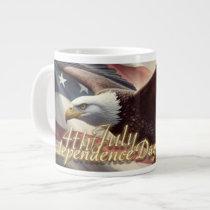 Grande Tasse Aigle du 4 juillet avec drapeau américain