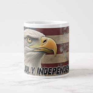 Grande Tasse Aigle et drapeau majestueux - Esprit de liberté