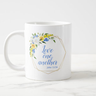 Grande Tasse Aimez les uns les autres Floral
