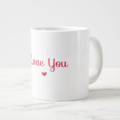 Grande Tasse Aimez votre coeur rouge (Devant droit)