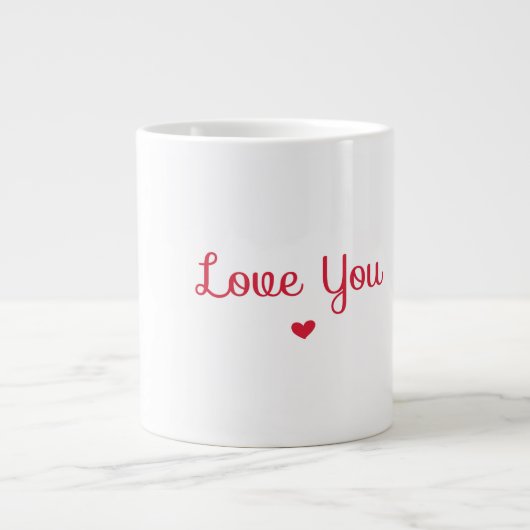Grande Tasse Aimez votre coeur rouge (Devant)