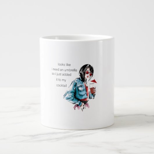 Grande Tasse Ajout d'un bonbon parapluie (Devant)