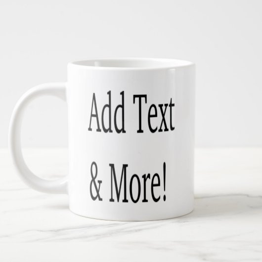 Grande Tasse Ajouter du texte et plus ! Customisez votre propre (Gauche)