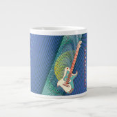 Grande Tasse Ajouter le nom Cool Modern Turquoise & Blue Electr (Devant)