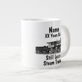 Grande Tasse Ajouter un nom Age personnalisé Train à vapeur Ann (Devant droit)