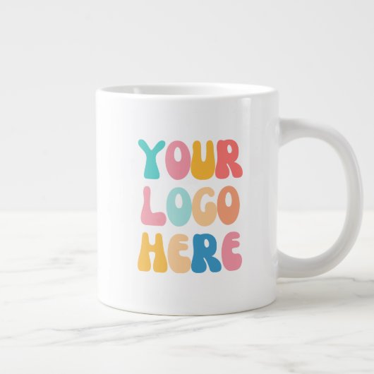 Grande Tasse Ajouter votre entreprise Logo Moderne Minimal Simp (Droite)