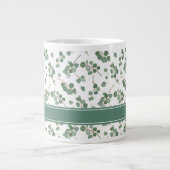 Grande Tasse Ajouter votre nom| Arbre en argent des eucalyptus (Devant)