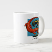 Grande Tasse Ajouter Votre Nom Carton Red & Fire Salamanders (Devant droit)