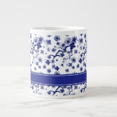 Grande Tasse Ajouter votre nom| Oriental Sakura Branch Motif (Devant)