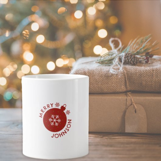Grande Tasse Ajouter Votre Nom Texte Flambeau de neige de vacan