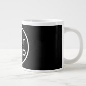Grande Tasse Ajouter votre propre logo | Arrière - plan noir (Droite)
