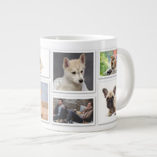 Grande Tasse Ajoutez vos propres photos, 8 photo collage modèl