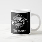 Grande Tasse Ajoutez votre logo Professionnel Moderne Minimal (Droite)