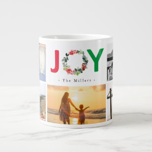 Grande Tasse Ajoutez Votre Propre 5 Photo Floral Joie Fête Caf