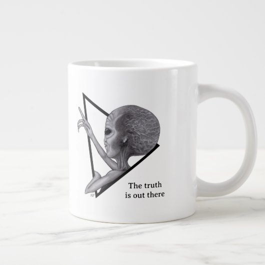Grande Tasse Alien gris, la vérité est là (Droite)