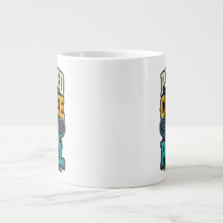 Grande Tasse Alimenté par le café et le padel rétro sports