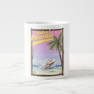 Grande Tasse Aloha ! Affiche de voyage de style Vintage Hawaii