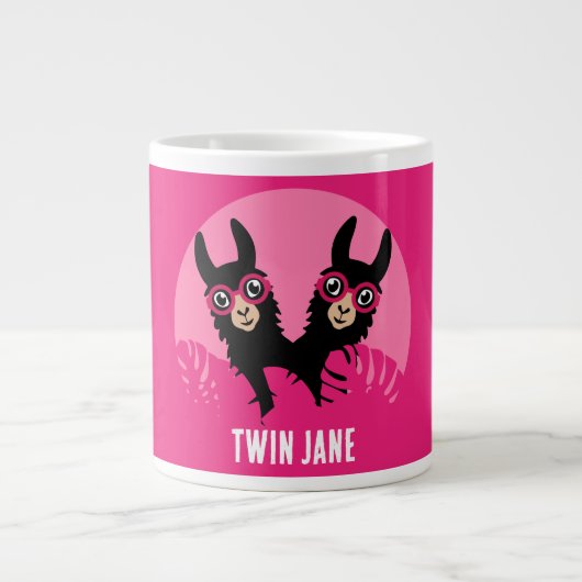 Grande Tasse Alpaca llama Twins (Devant)