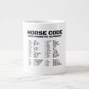 Grande Tasse Alphabet phonétique de l'OTAN, Code Morse, Aviatio