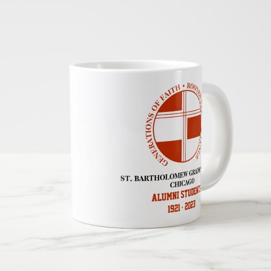 Grande Tasse Alumni de l'école secondaire St Bartholomew Jumbo (Devant droit)
