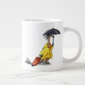 Grande Tasse Amargasaurus Portant Un Parapluie Et Une Valise. (Droite)