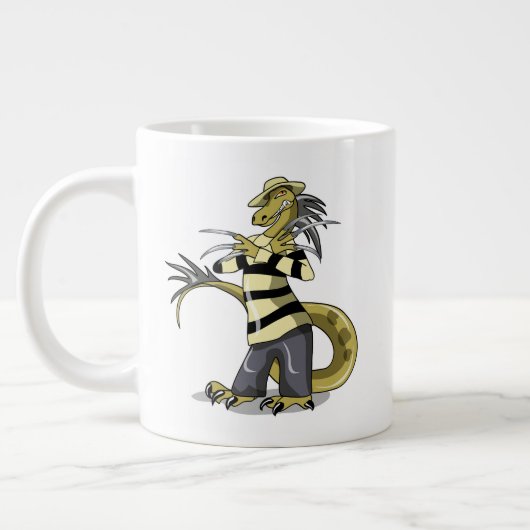 Grande Tasse Amargasaurus Pose Comme Freddy Krueger. (Gauche)