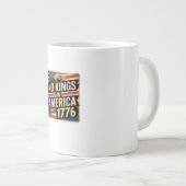 Grande Tasse America Flag Decor No Kings In America Since 1776 (Devant droit)