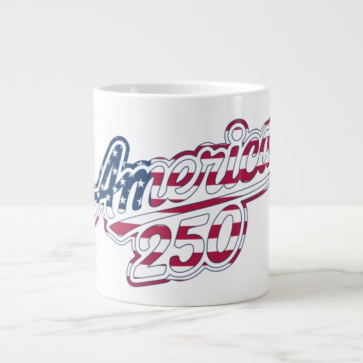 Grande Tasse Amérique 250 Drapeau Script Semiquincentennial Des (Devant)
